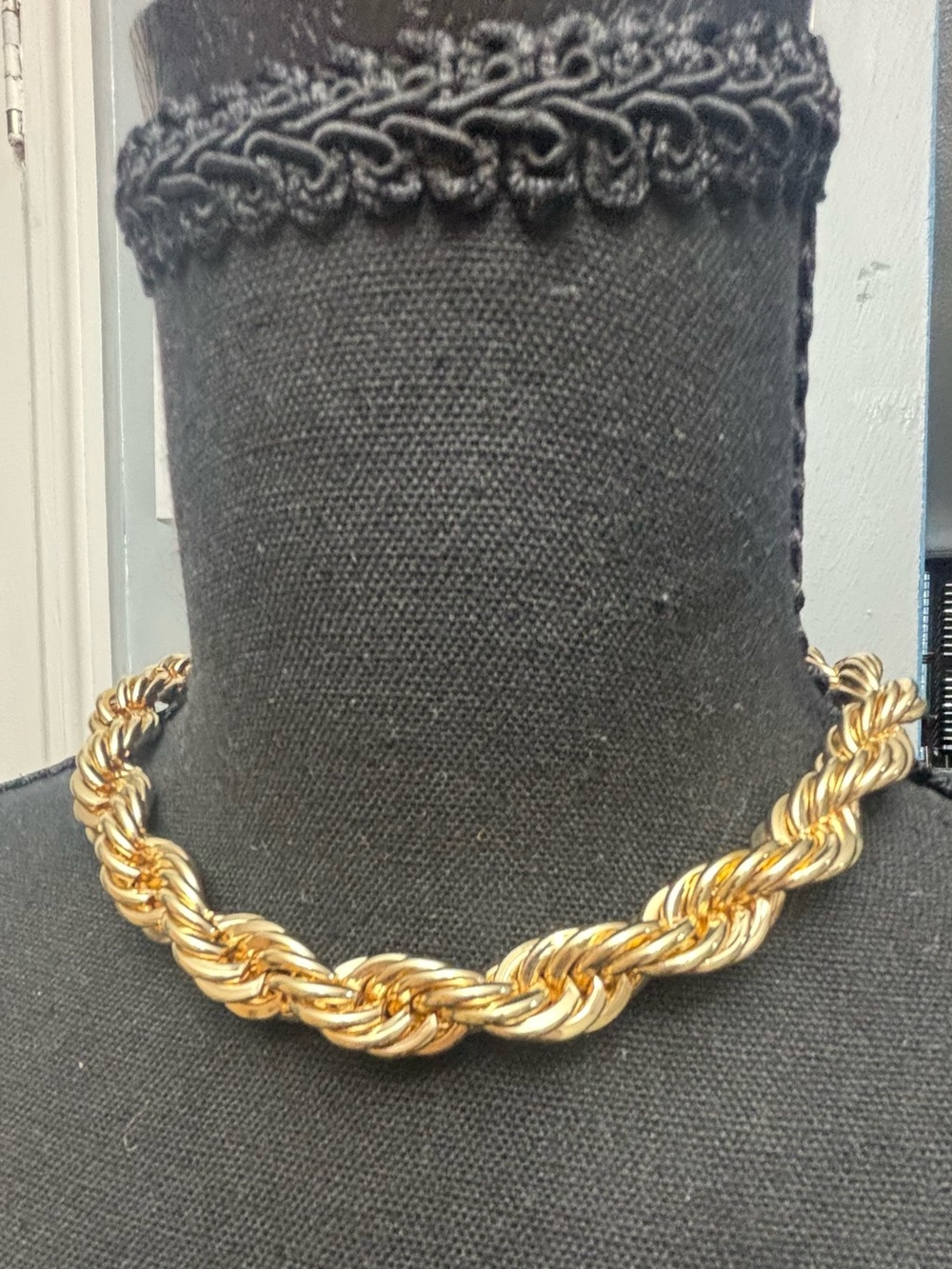 Express Gold-Tone Twisted Rope Chain Necklace - Gold